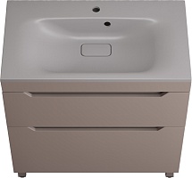 Style Line Тумба с кварцевой раковиной серый шелк Остин 80 тауп темный